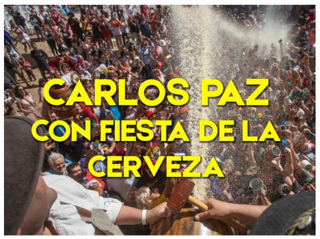 CARLOS PAZ con FIESTA DE LA CERVEZA - FERIADO 2023